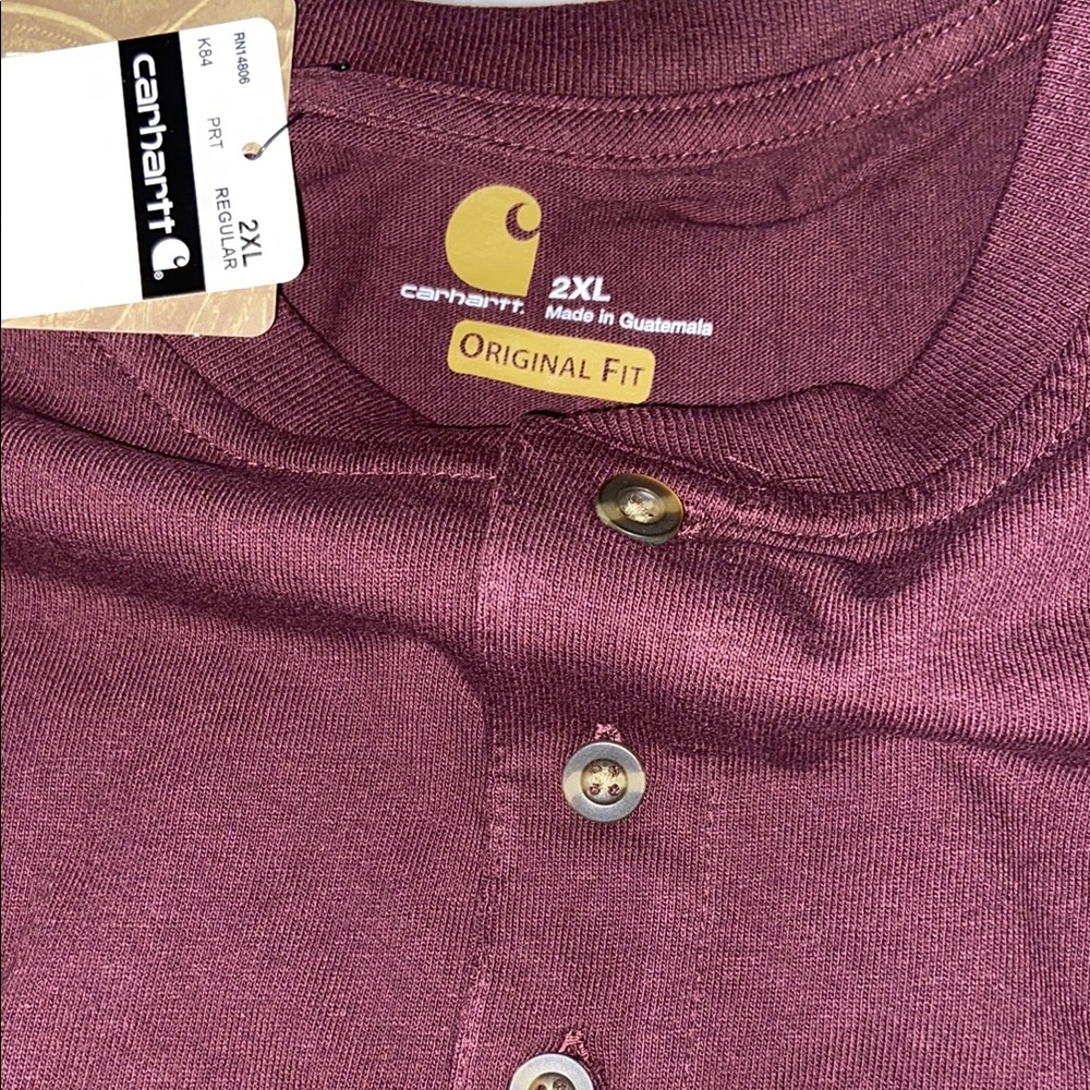 Carhartt Men's Burgundy Shirt - Picture 4 of 7